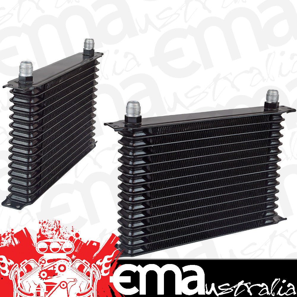 Proflow PFEOC15 Oil Cooler Ultra Pro Aluminium Black 15-Row 340mm x 210mm x 50mm Female AN10 lnlet/Outlet