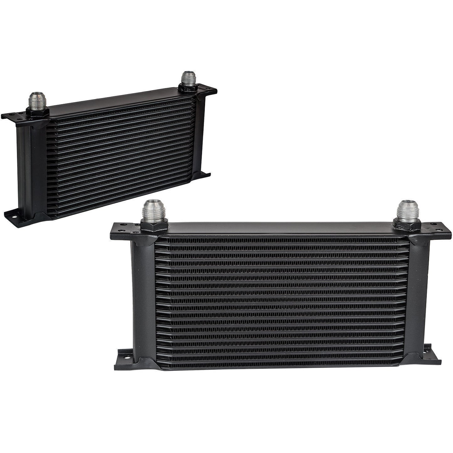 Proflow PFEOC19 Oil Cooler Ultra Pro Aluminium Black 19-Row Mini Version 340mm x 140mm x 50mm Male AN10 lnlet/Outlet
