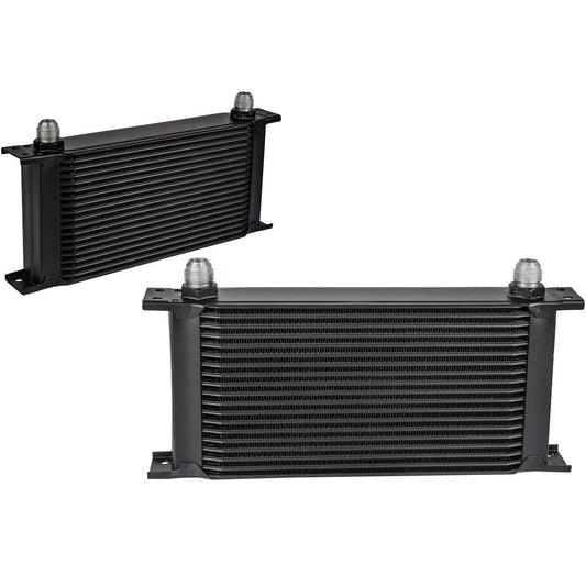 Proflow PFEOC19 Oil Cooler Ultra Pro Aluminium Black 19-Row Mini Version 340mm x 140mm x 50mm Male AN10 lnlet/Outlet