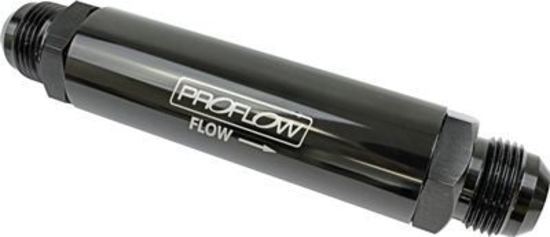 Proflow PFEOS860 Oil Filter Billet Aluminium In-Line Black Stainless Element -12AN