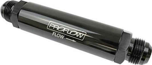 Proflow PFEOS860 Oil Filter Billet Aluminium In-Line Black Stainless Element -12AN