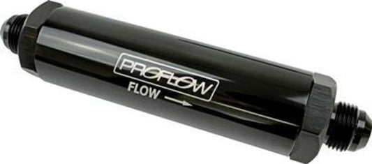 Proflow PFEOS870 Oil Filter Billet Aluminium In-Line Black Stainless Element -08AN