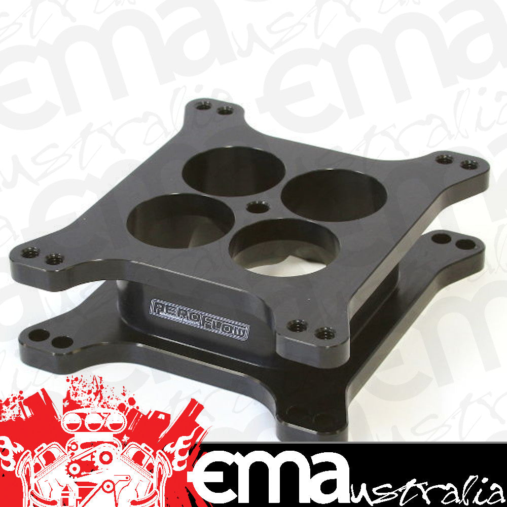 Aeroflow AF64-2071BLK Velocity Carb Spacer 2" 4150 Bolt On Horsepower Square Bore