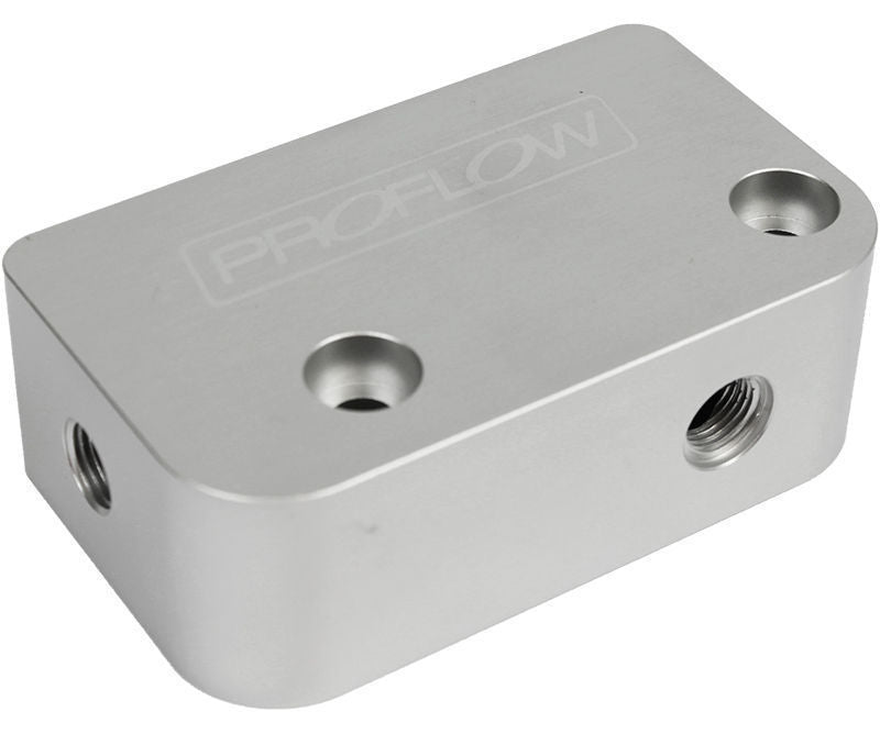 Proflow PFEOSTOPLS Oil Cooler Adapter GM LS Male -10AN Billet Aluminium Black Anodised With Line Port