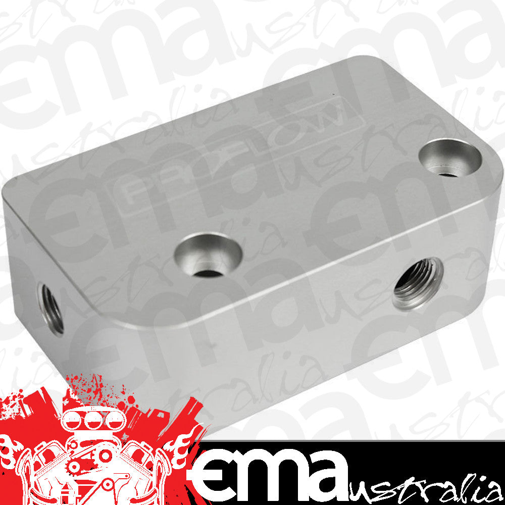 Proflow PFEOSTOPLS Oil Cooler Adapter GM LS Male -10AN Billet Aluminium Black Anodised With Line Port