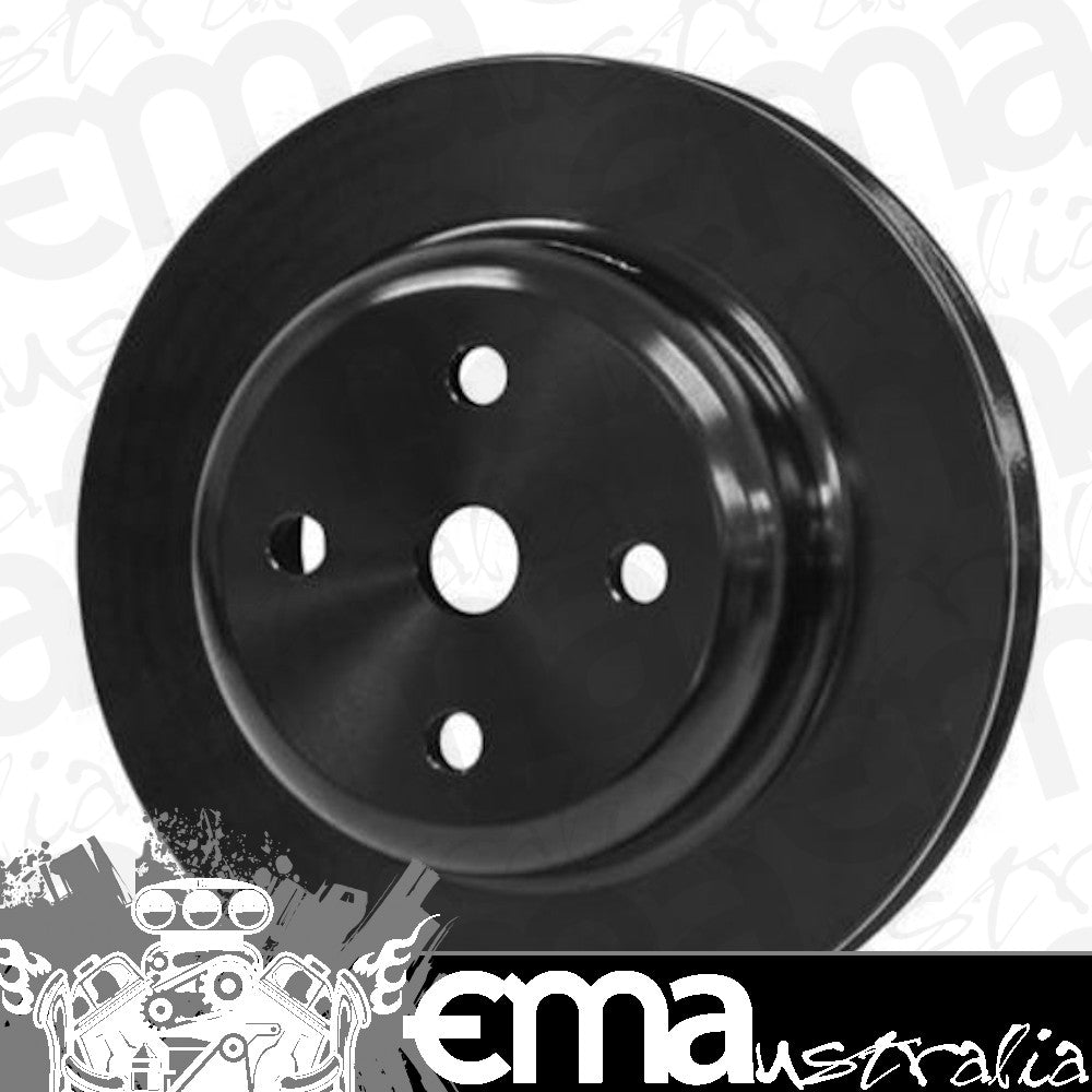 Proflow PFEP43403BK Water Pump Pulley V-Belt 1-Groove Aluminium Black For Holden V8 253 308 Red Motor