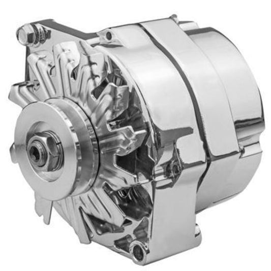 Holden Commodore VB-VL V8 Alternator Power Spark 100 Amp 1-Wire Internal Regulator Chrome V-Belt Chev For Torana Proflow PFEPM37127