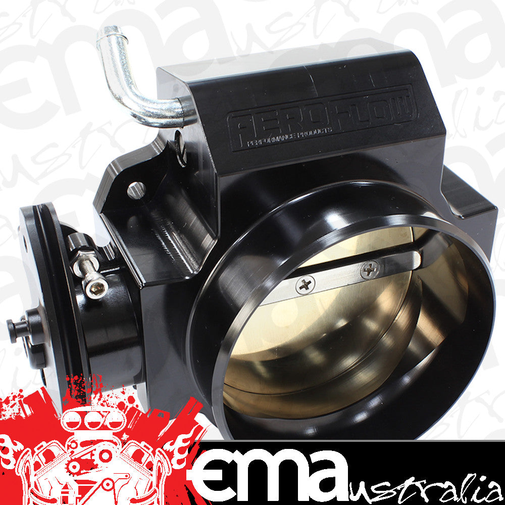 Aeroflow AF64-2072BLK GM LS 95mm Throttle Body Black Uses Std IDle & Tps