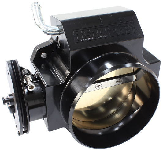 Aeroflow AF64-2072BLK GM LS 95mm Throttle Body Black Uses Std IDle & Tps