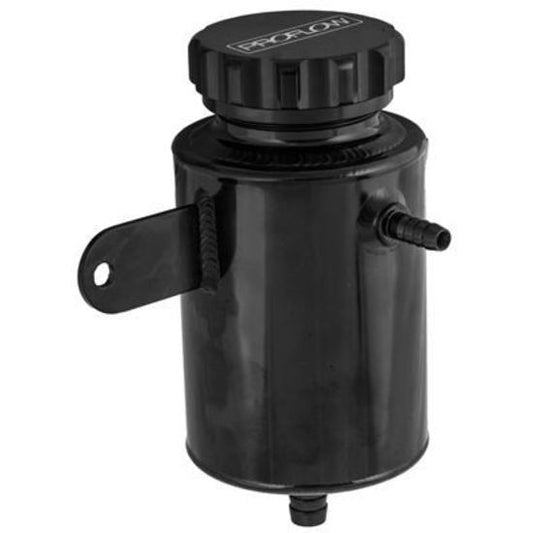 Proflow PFEPST1BK Power Steering Reservoir Remote Aluminium Black Universal 120mm x 90mm Barb Male 3/8" 1/2"