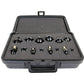 Proflow PFEPTK AN Hose Pressure Test Kit Fittings with Air Valves/Matching Plugs -3 AN through -16 AN Kit
