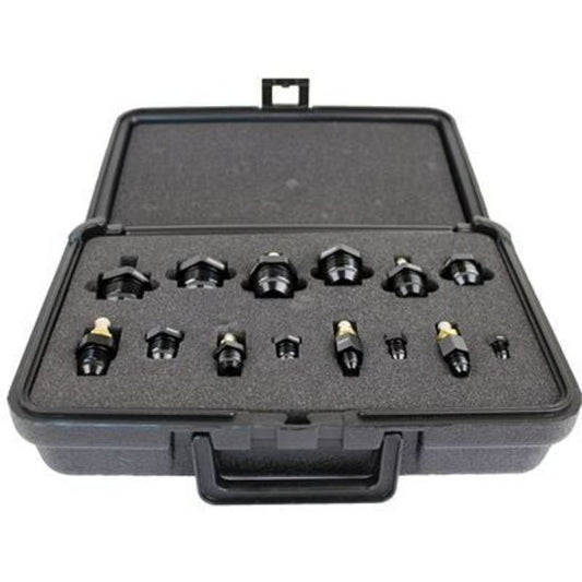 Proflow PFEPTK AN Hose Pressure Test Kit Fittings with Air Valves/Matching Plugs -3 AN through -16 AN Kit