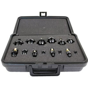 Proflow PFEPTK AN Hose Pressure Test Kit Fittings with Air Valves/Matching Plugs -3 AN through -16 AN Kit