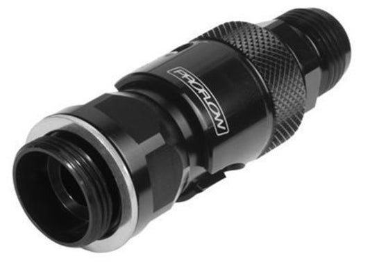 Proflow PFEQR709-08 Fitting Dry Break Quick Release Aluminium Black Holley Ultra Fuel Bowl -08 AN Male
