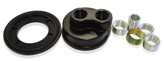 Aeroflow AF64-2076 Billet Remote Block Adapter. Suit 2-1/2"- 3-1/4 Filter. Uni