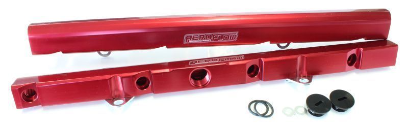 Aeroflow AF64-2077R Ford Windsor Efi Rail Kit Red