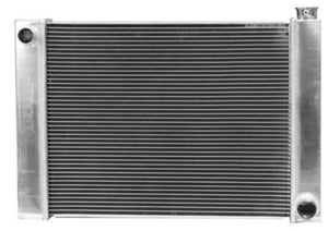 Proflow PFERDU26C Radiator Universal Fabricated Aluminium Tanks Natural 26 " Wide 19.00" High 2.25 " Thick Chev Side Inlet & outlets