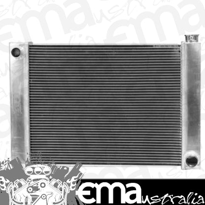 Proflow PFERDU28C Radiator Universal Fabricated Aluminium Tanks Natural 28 " Wide 19.00" High 2.25 " Thick Chev Side Inlet & outlets