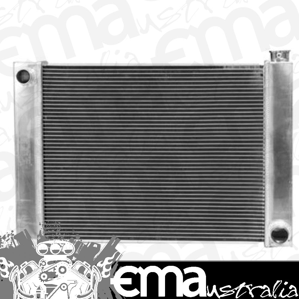 Proflow PFERDU30C Radiator Universal Fabricated Aluminium Tanks Natural 30 " Wide 19.00" High 2.25 " Thick Chev Side Inlet & outlets