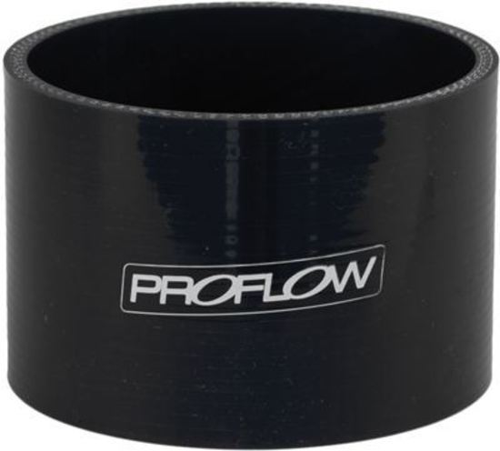 Proflow PFES101-100B Hose Tubing Air intake Silicone Straight 1.00" Straight 3" Length Black