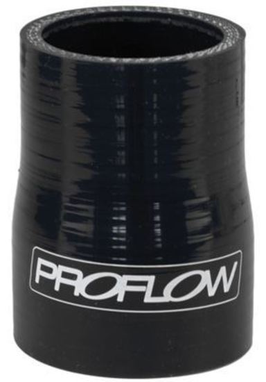 Proflow PFES201-300-375B Hose Tubing Air intake Silicone Reducer 3.00" - 3.75" Straight Black