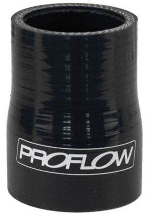 Proflow PFES201-375-400B Hose Tubing Air intake Silicone Reducer 3.75" - 4.00" Straight Black