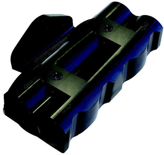 Aeroflow AF64-2089 Billet Dual Filter Mount Black suits 2 x 3/4"-16
