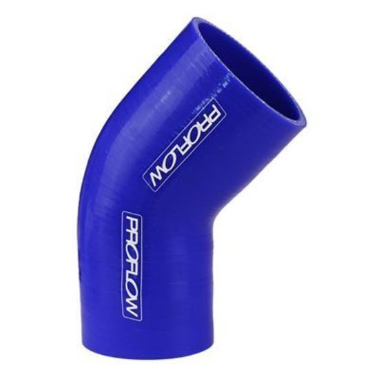 Proflow PFES202-300-350 Hose Tubing Air intake Silicone Reducer 3.00" - 3.50" 45 Degree Elbow Blue