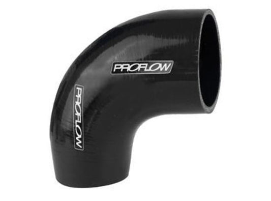 Proflow PFES203-225-250B Hose Tubing Air intake Silicone Reducer 2.25" - 2.50" 90 Degree Elbow Black