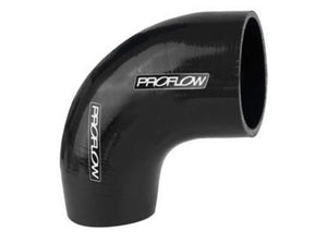 Proflow PFES203-250-275B Hose Tubing Air intake Silicone Reducer 2.50" - 2.75" 90 Degree Elbow Black