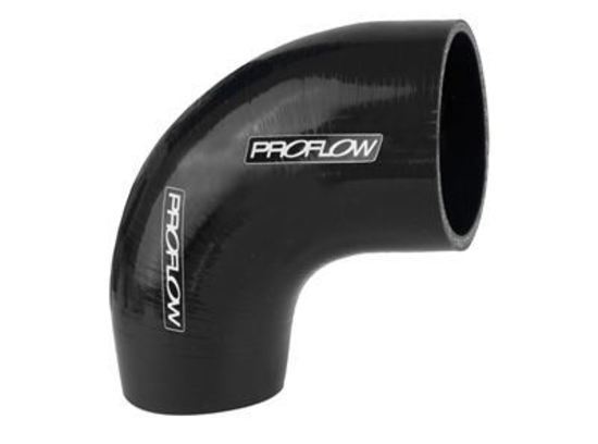 Proflow PFES203-400-500B Hose Tubing Air intake Silicone Reducer 4.00" - 5.00" 90 Degree Elbow Black