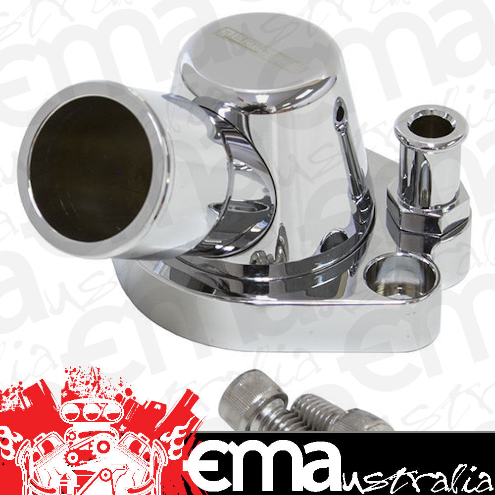 Aeroflow AF64-2091C 253 308 Holden Thermostat Housing Chrome W/Heater Swivel