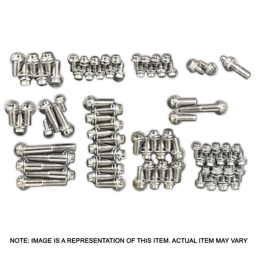 Proflow PFESSF530 Engine Bolts Stainless Steel 12 point Small Block For Chevrolet Kit