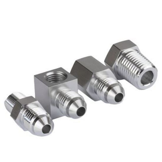 Proflow PFESSHKIT3 Gauge Adaptor Kit AN3 Straight and 90 degree adaptor kit