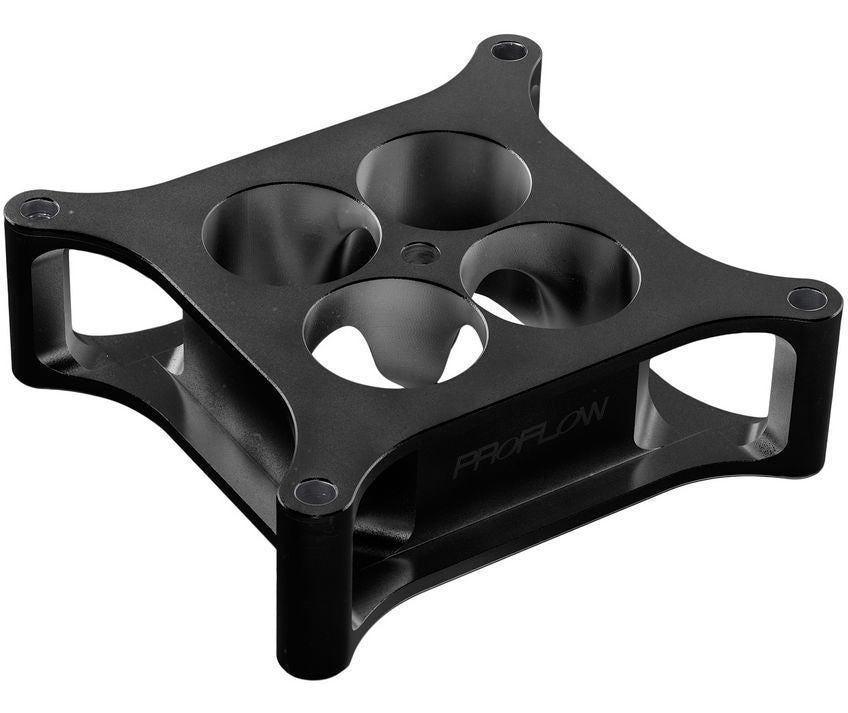 Proflow PFESSLW41502ALBK Carburettor Spacer Aluminium Black Anodised 2 " Thick Tapered Combo 4150 Square Bore