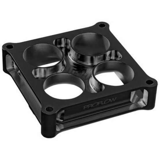 Proflow PFESSLW450015ALBK Carburettor Spacer Aluminium Black Anodised 1.5 " Thick Tapered Combo 4500 Square Bore