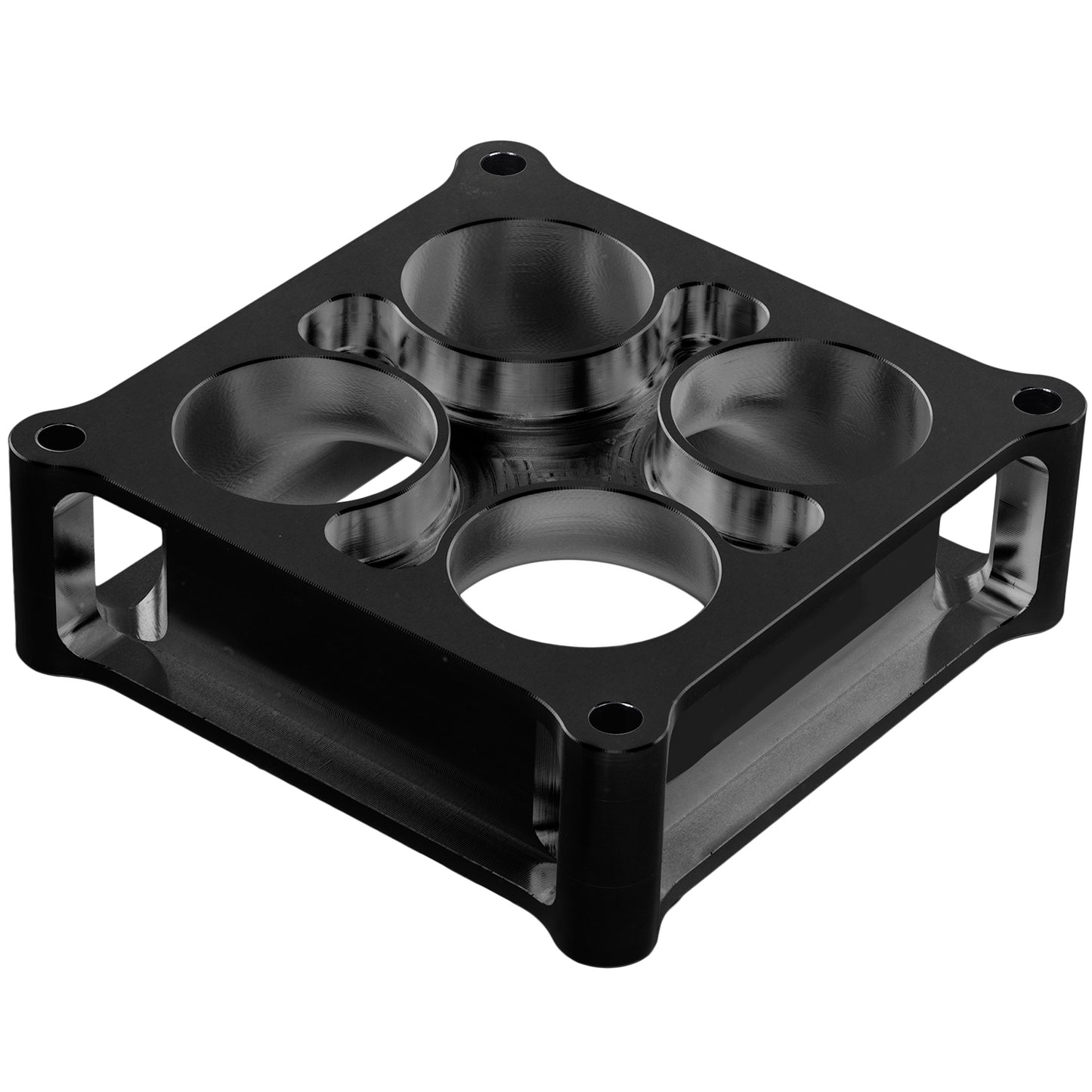 Proflow PFESSLW45002ALBK Carburettor Spacer Aluminium Black Anodised 2 " Thick Tapered Combo 4500 Square Bore