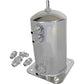 Proflow PFEST1 Fuel Surge Tank Aluminium 195mm x 108mm Round 1.5L Barb & AN Fitting Kit Show Polished