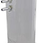 Proflow PFEST2 Fuel Surge Tank Aluminium 254mm x 108mm Round 2.5L Barb & AN Fitting Kit Show Polished