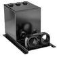 Proflow PFEST6BK Fuel Surge Tank Fabricated Aluminium Square 044 Pump Mounts 200mm x 200mm x180mm 5L AN Fitting Kit Black Powder Coat