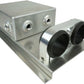 Proflow PFEST7 Fuel Surge Tank Fabricated Aluminium Square Slim 044 Pump Mounts 80mm x 200mm x 180mm 2.5L AN Fitting Kit Polished