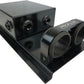 Proflow PFEST7BK Fuel Surge Tank Fabricated Aluminium Square Slim 044 Pump Mounts 80mm x 200mm x180mm 2.5L AN Fitting Kit Black Powder Coat