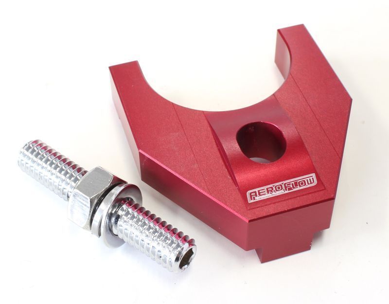 Aeroflow AF64-2093R Billet Distributor Hold Down Red Large V2 Windsor & 351C
