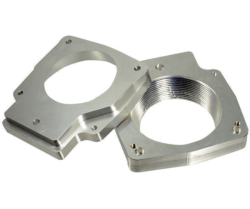 Proflow PFETBLSADP1 Throttle Body Adapter Billet Aluminium Natural 92mm Bore Size LS Chev For Holden Commodore 3-Bolt Intake to 4-Bolt Throttle Body