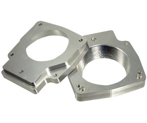 Proflow PFETBLSADP2 Throttle Body Adapter Billet Aluminium Natural 102mm Bore Size LS Chev For Holden Commodore 3-Bolt Intake to 4-Bolt Throttle Body