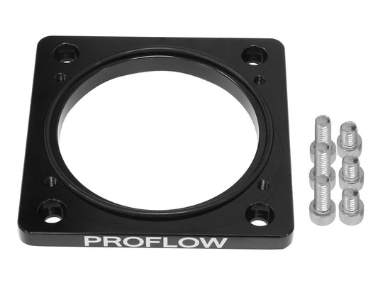 Proflow PFETBLSADP3BK Throttle Body Adapter LS LS Chev For Holden Commodore Billet Aluminium Natural 100mm to 4bolt 102mm