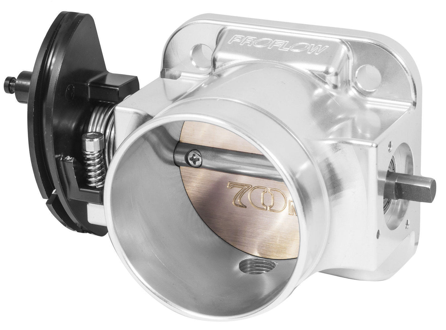 Proflow PFETBU70 Throttle Body Universal 70mm Bore Size MPI Billet Aluminium Natural