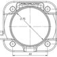 Proflow PFETBU70 Throttle Body Universal 70mm Bore Size MPI Billet Aluminium Natural