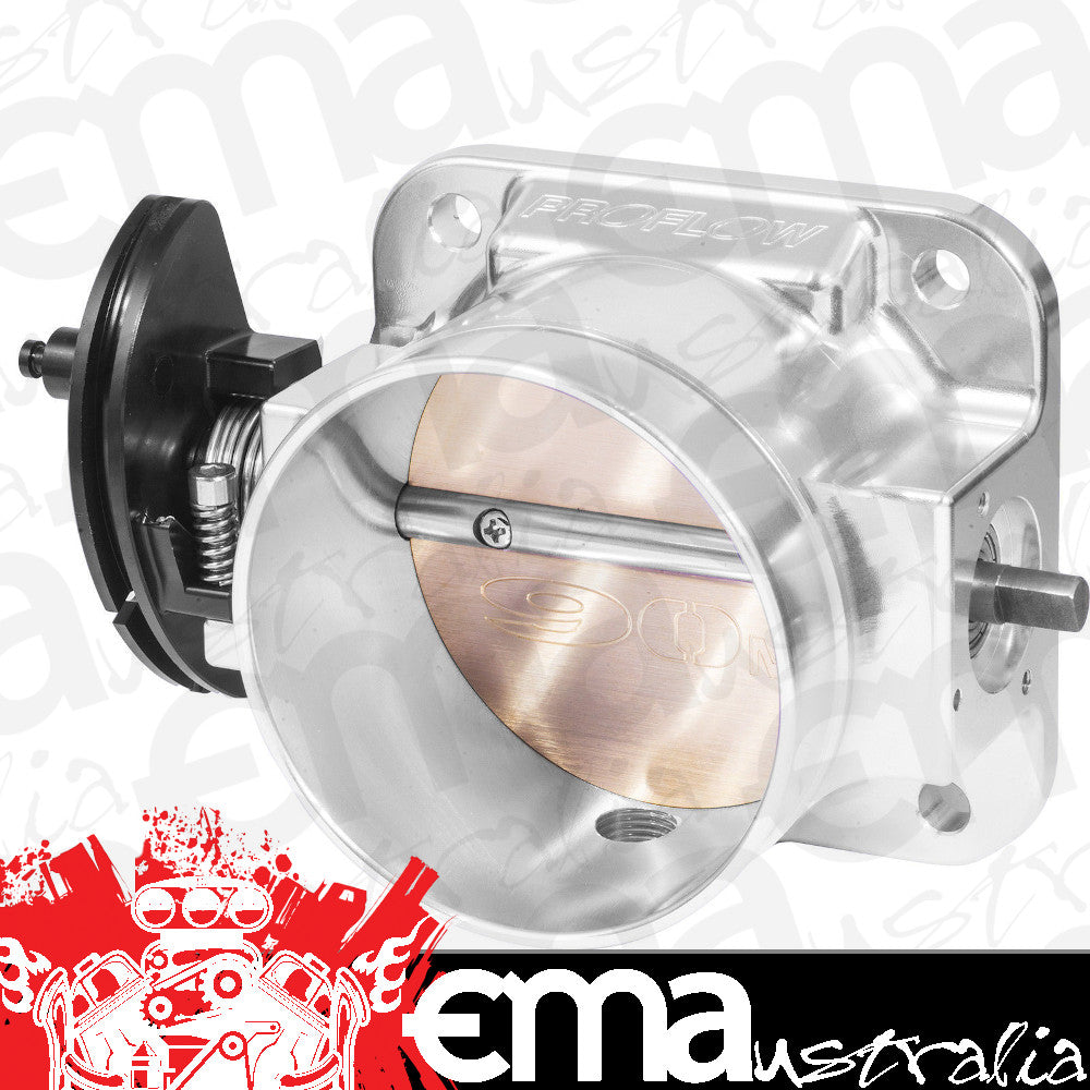 Proflow PFETBU90 Throttle Body Universal 90mm Bore Size MPI Billet Aluminium Natural