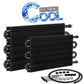 Proflow PFETC514 Transmission Fluid Cooler Tube Fin black powder coated 7.5 " x 15.875 " x 0.75 " 9/16 "-18 Inlet Outlet